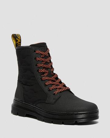 Black Women's Dr Martens Combs II Dual Leather Casual Boots | CA 78DFM